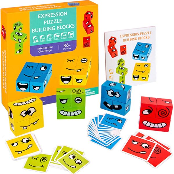 Expression Puzzle Building Blocks
