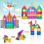 Magnetic Building Tiles Transparent Blocks Educational Toy 60 PCS - Image 2