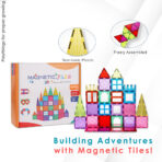 Magnetic Building Tiles Transparent Blocks Educational Toy 60 PCS